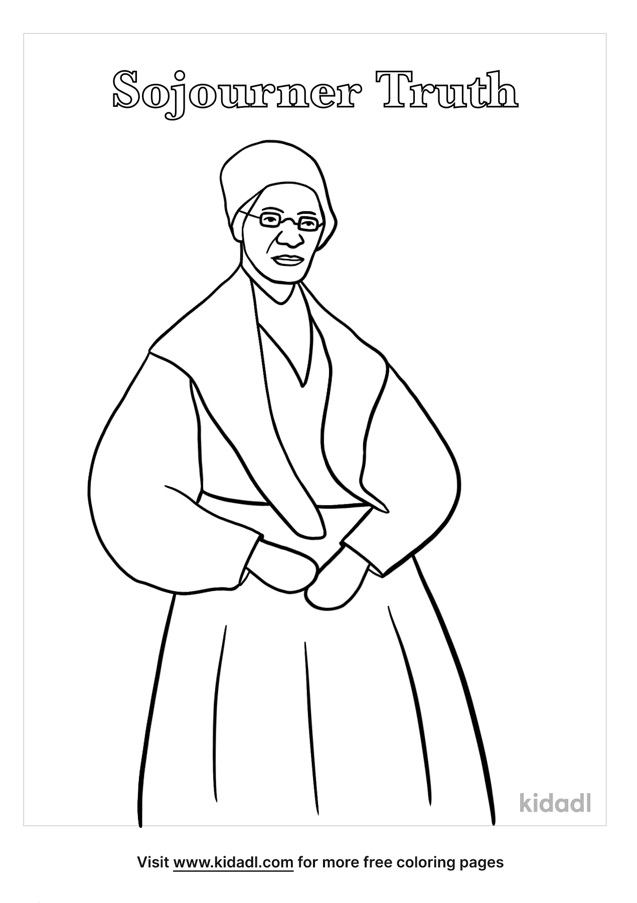 Free sojourner truth coloring page coloring page printables
