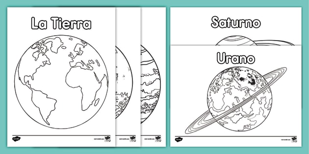 Pãginas para colorear planetas en espaãol usa