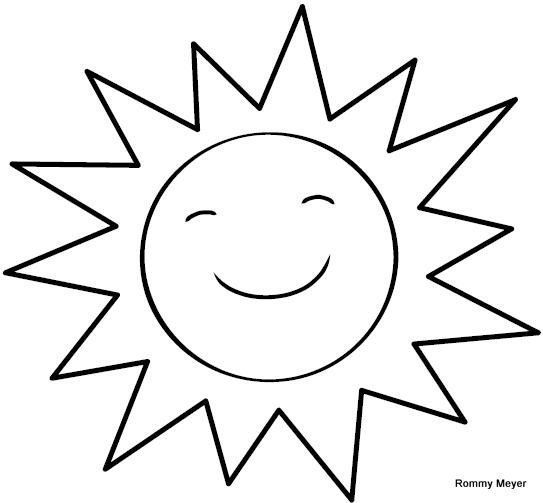 Sol sol para colorear dibujo de sol pãginas para colorear preescolar