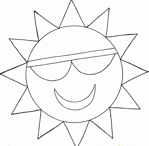 Sol infantil para colorear