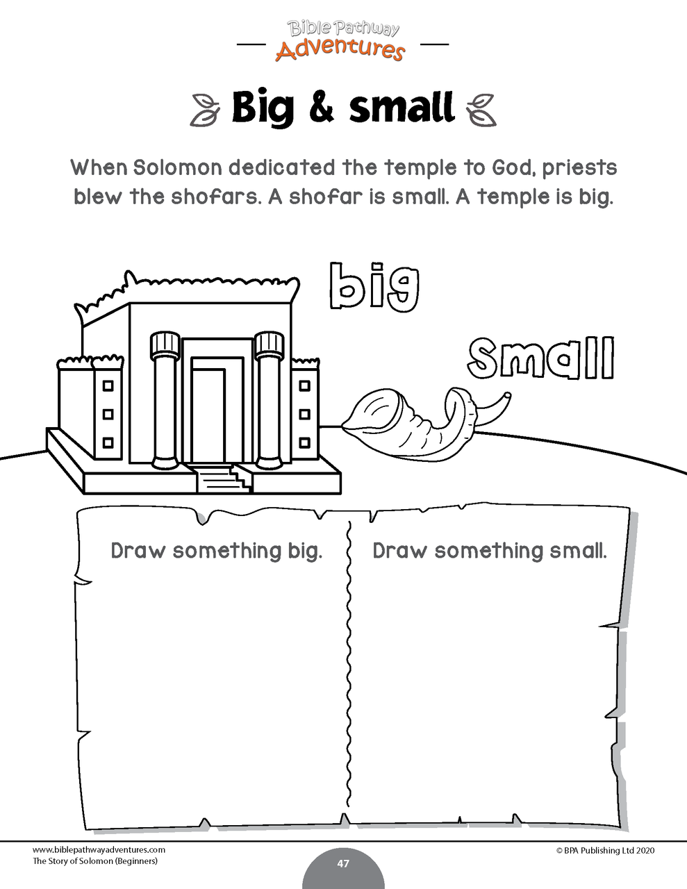 The story of solomon activity book for beginners