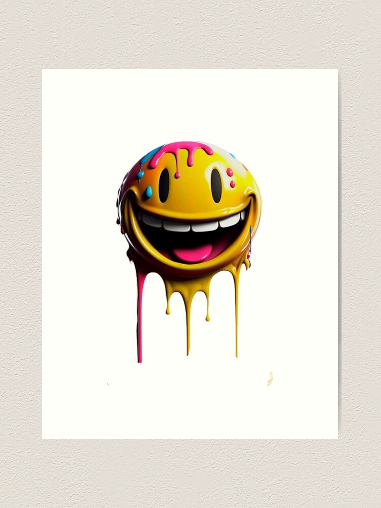 Smile emoji art print for sale by chouhanabhi