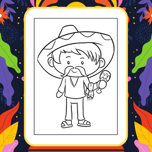 Cinco de mayo coloring book for kids ages