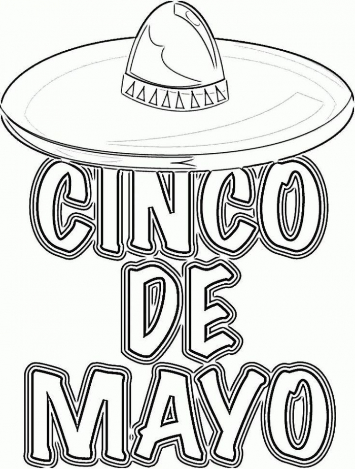 Color the cinco de mayo sombrero worksheets