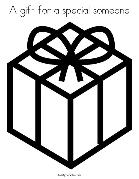A gift for a special someone coloring page