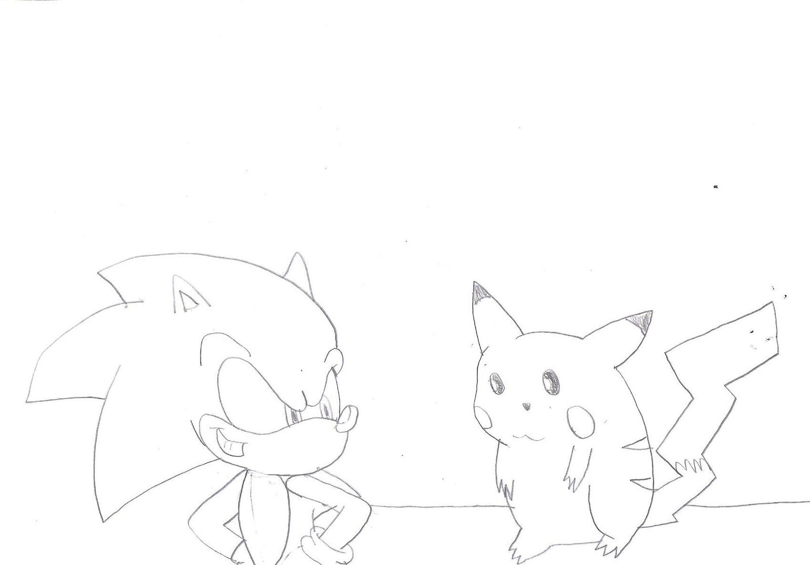Sonic with pikachu by ultra