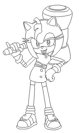 Amy rose in sonic boom base by blackskullsonic on