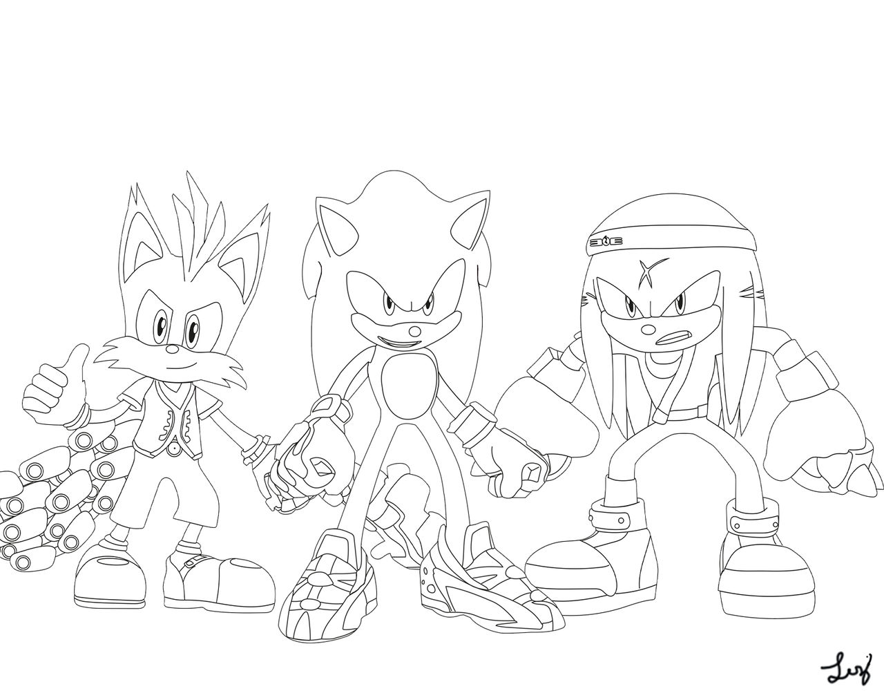 Sonic knucks and nine color page by luzfredericksonfirst on