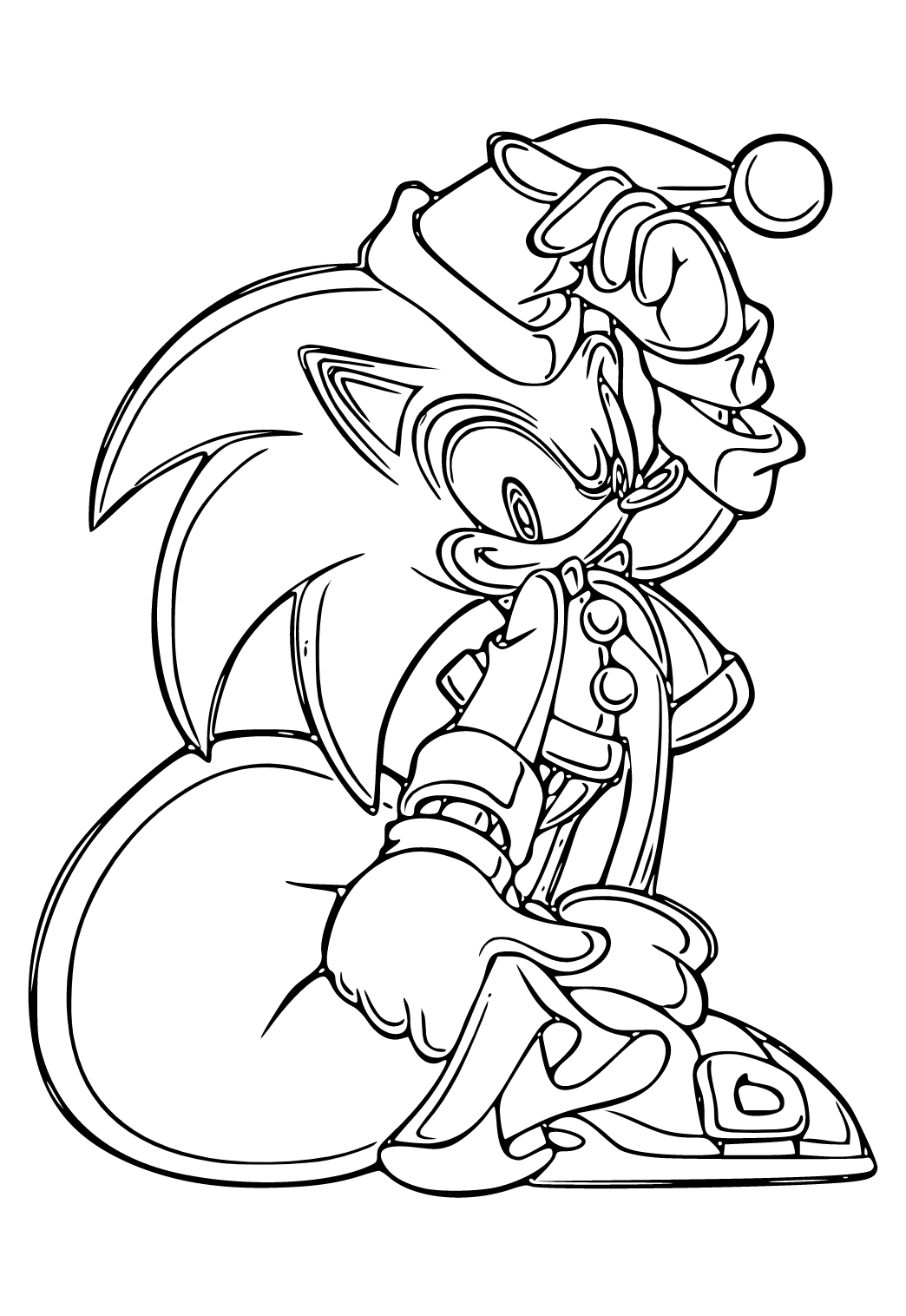 Free printable holiday sonic coloring page sheet and picture for adults and kids girls and boys