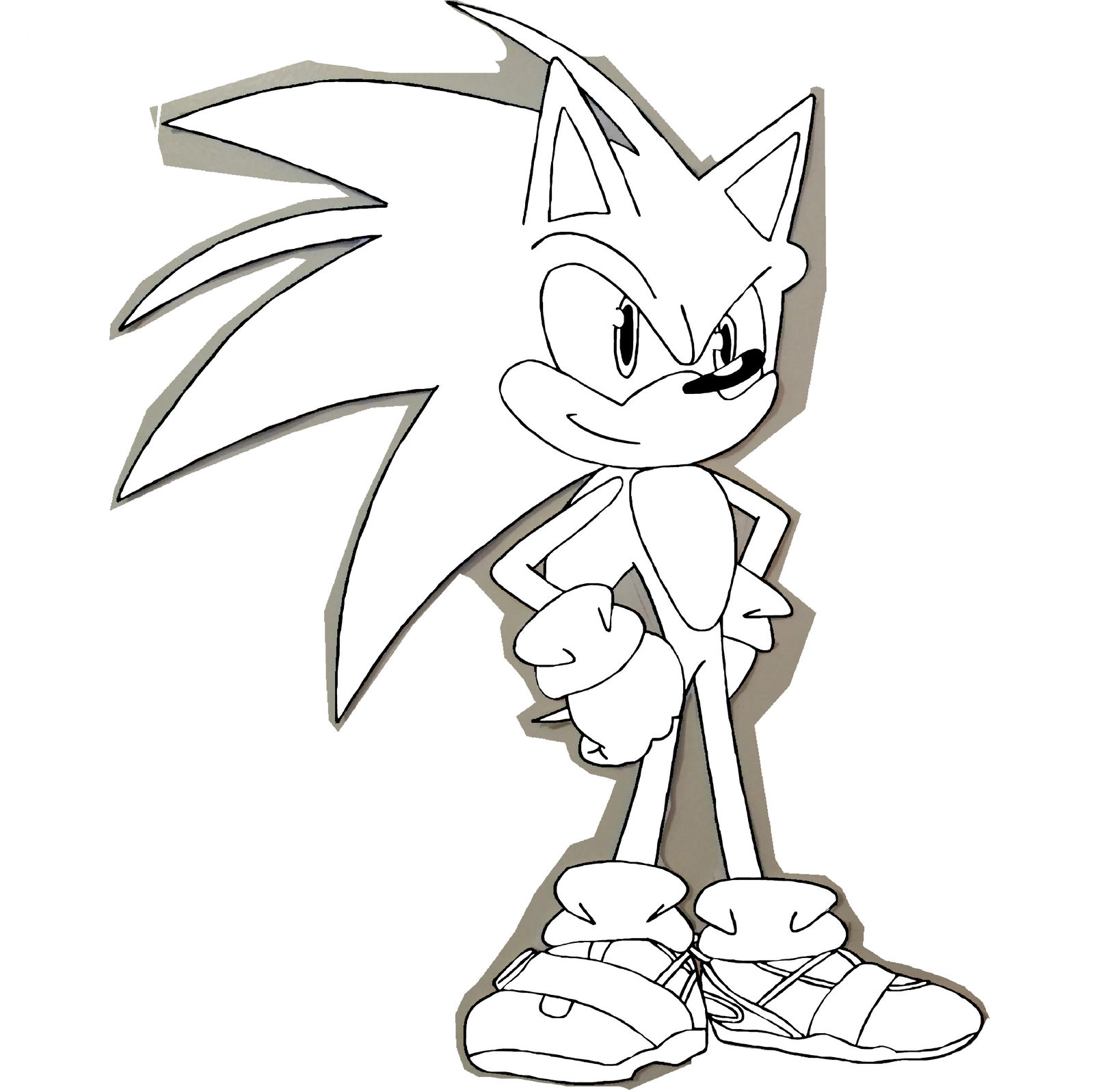 Sonic super mega adventure coloring page by yenne on