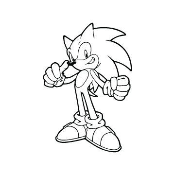 Sonic coloring pages free