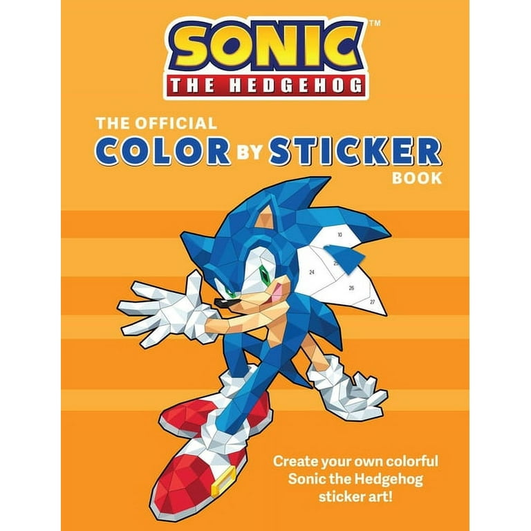 Sonic the hedgehog the official color by sticker book sonic activity book paperback
