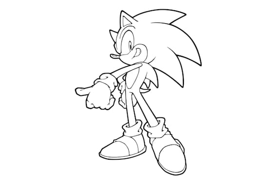 Sonic coloring book sonic coloring pages childrens and adults activity art book printable cartoon books kids coloring pages