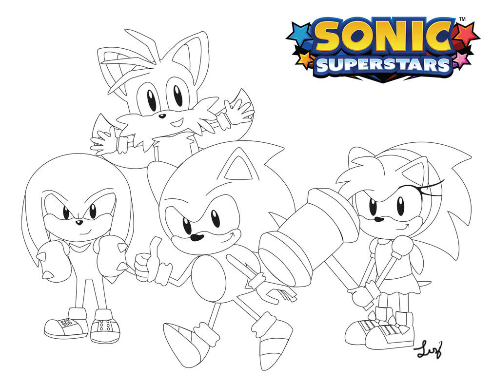 Sonic superstars coloring page by luzfredericksonfirst on