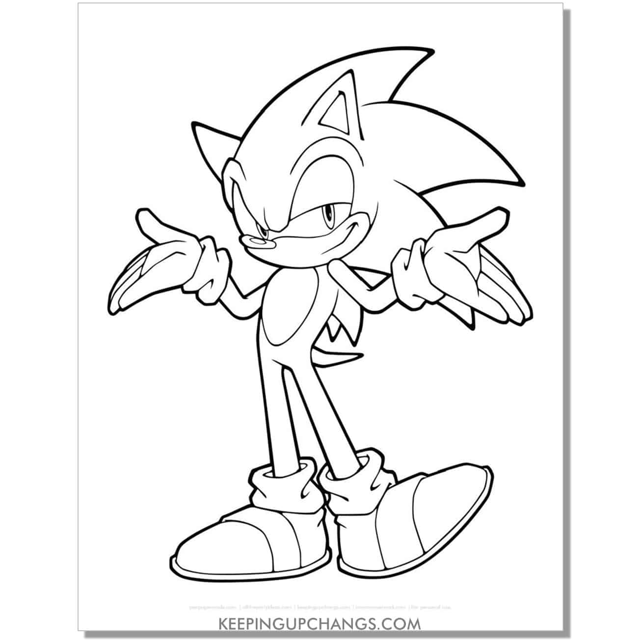 Free sonic the hedgehog coloring pages popular printables