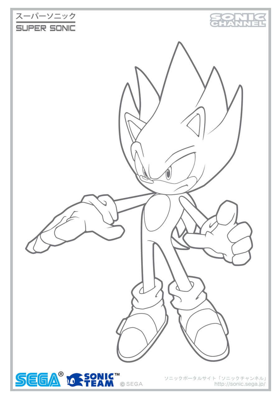 Super sonic channel color page by fuzon