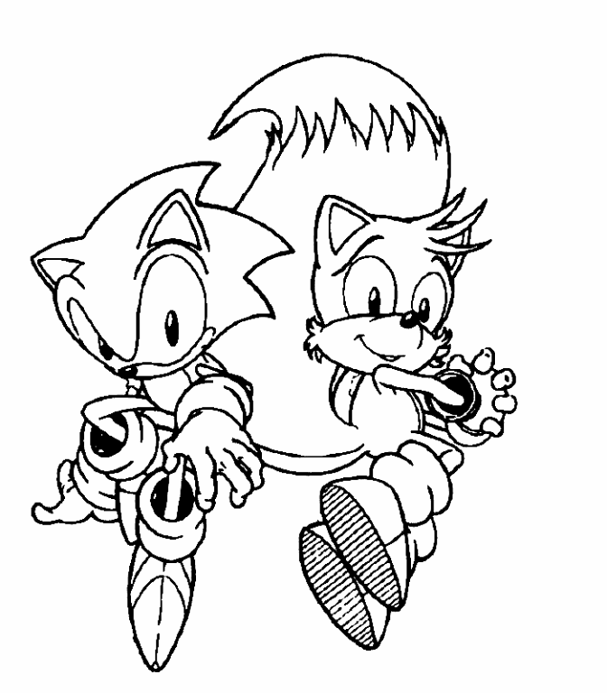 Sonic para dibujar pintar y colorear laminas para colorear