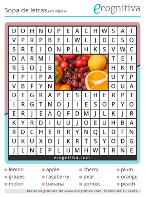 Sopa de letras en inglãs
