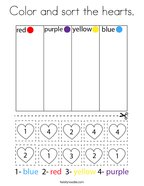 Color sorting coloring pages