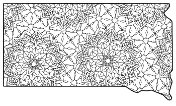 South dakota â map outline printable state shape stencil pattern â diy projects patterns monograms designs templates