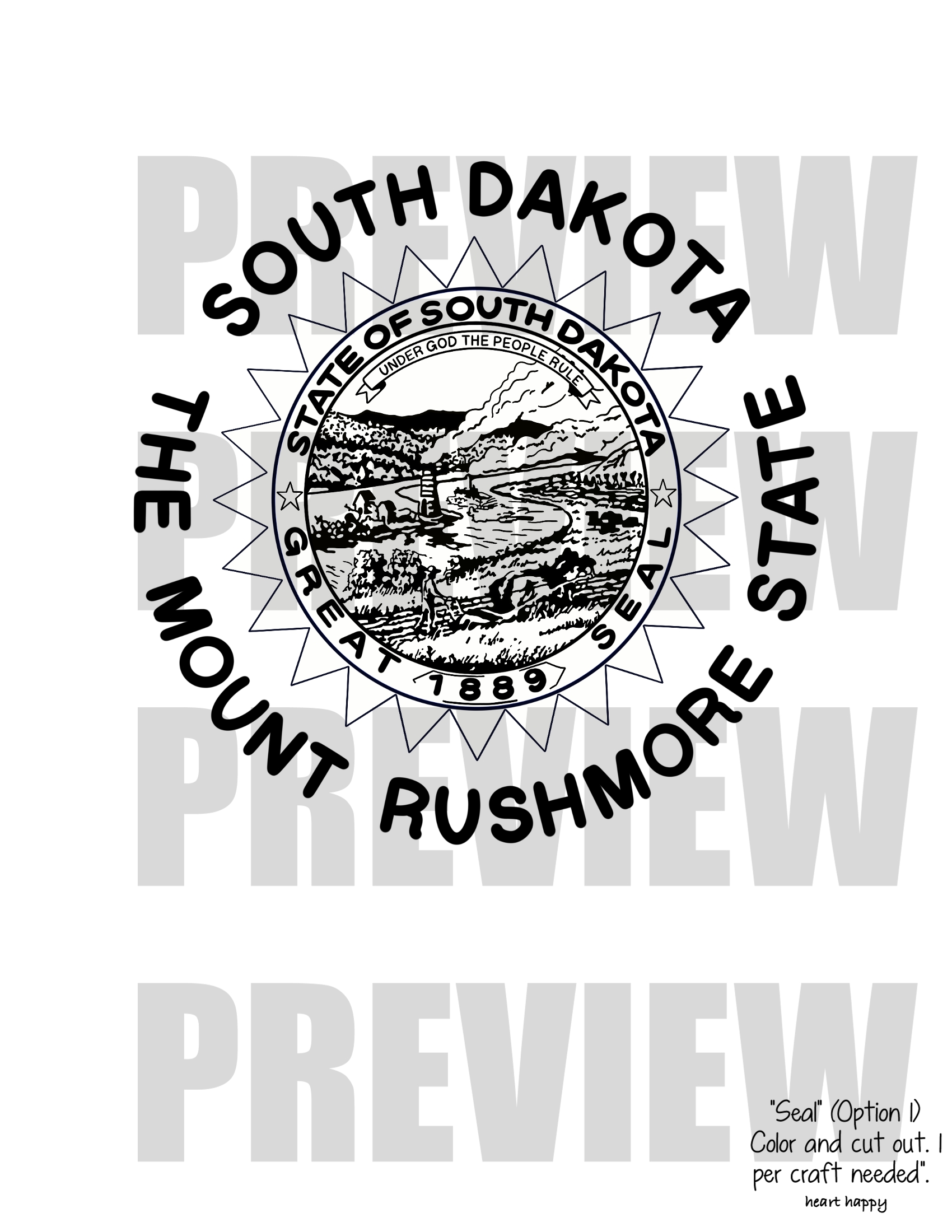 South dakota state flag craft south dakota state symbols made by teachers