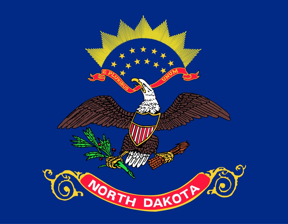 Free printable north dakota state flag color book pages x