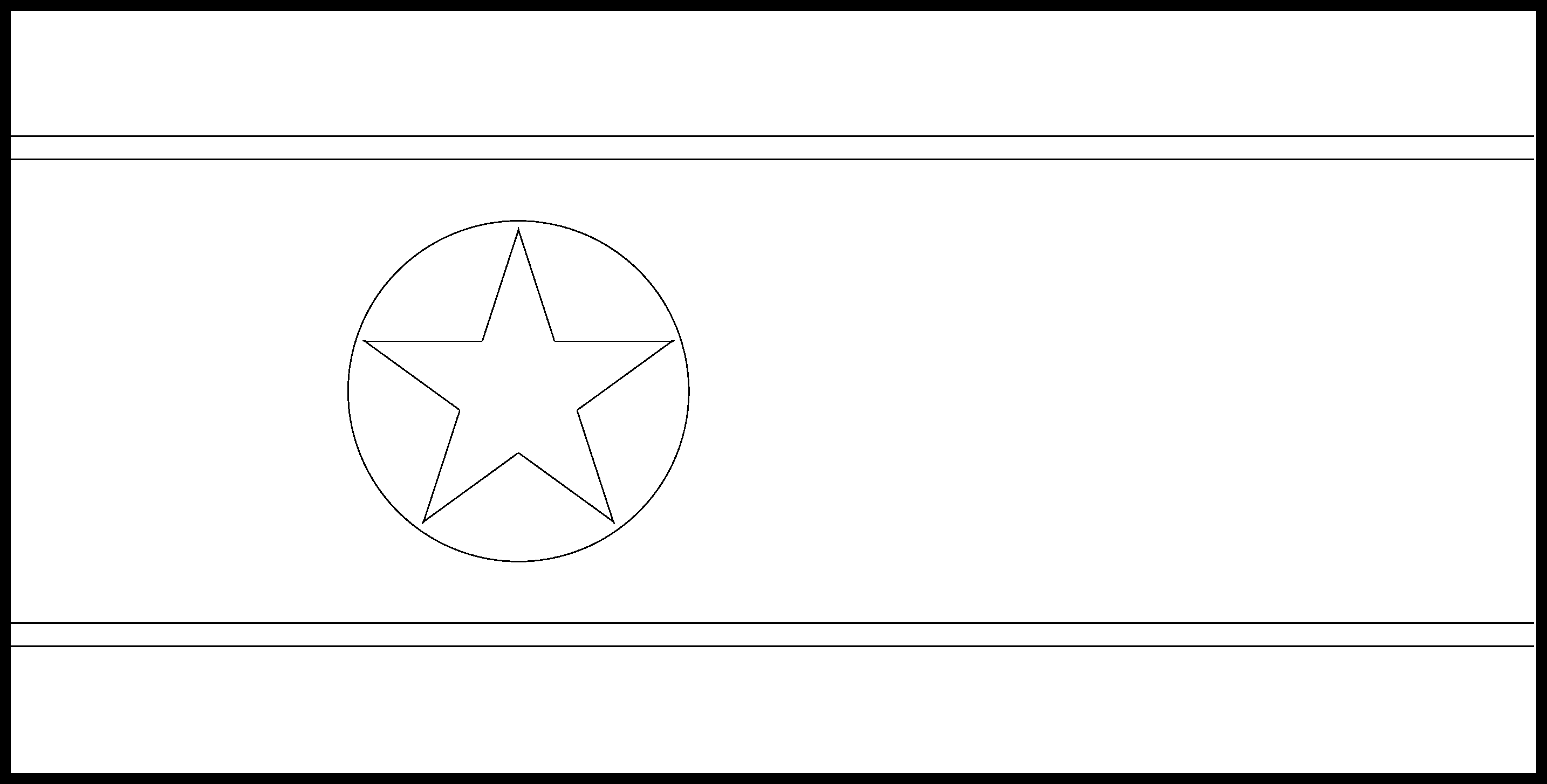North korea flag colouring page â flags web