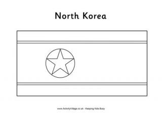 North korea flag