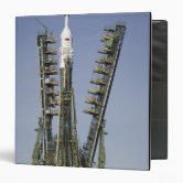 The soyuz rocket is erected into position ring binder