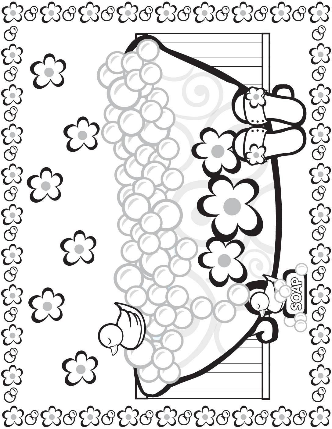 Coloring page moms spa day