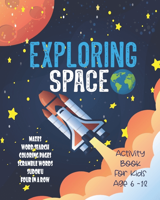 Exploring space activity book for kids age