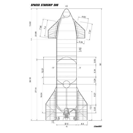 Spacex starship sn blueprint black womens vintage sport t