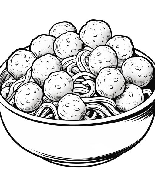 Free printable food coloring pages list