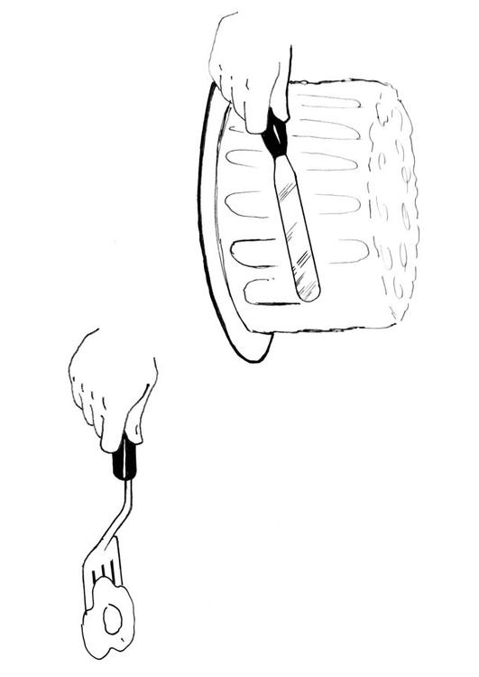 Coloring page spatula