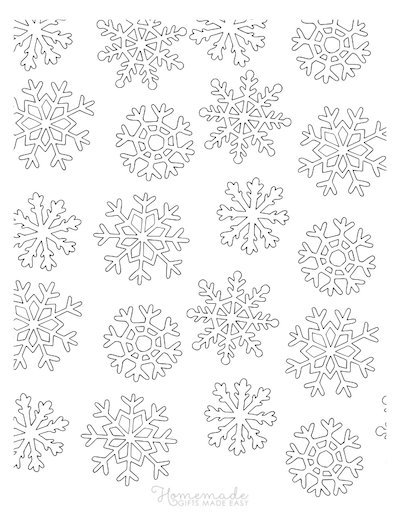 Best snowflake coloring pages free snowflake templates