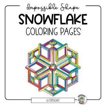 Winter snowflake coloring pages â impossible geometry â fun art sub lesson