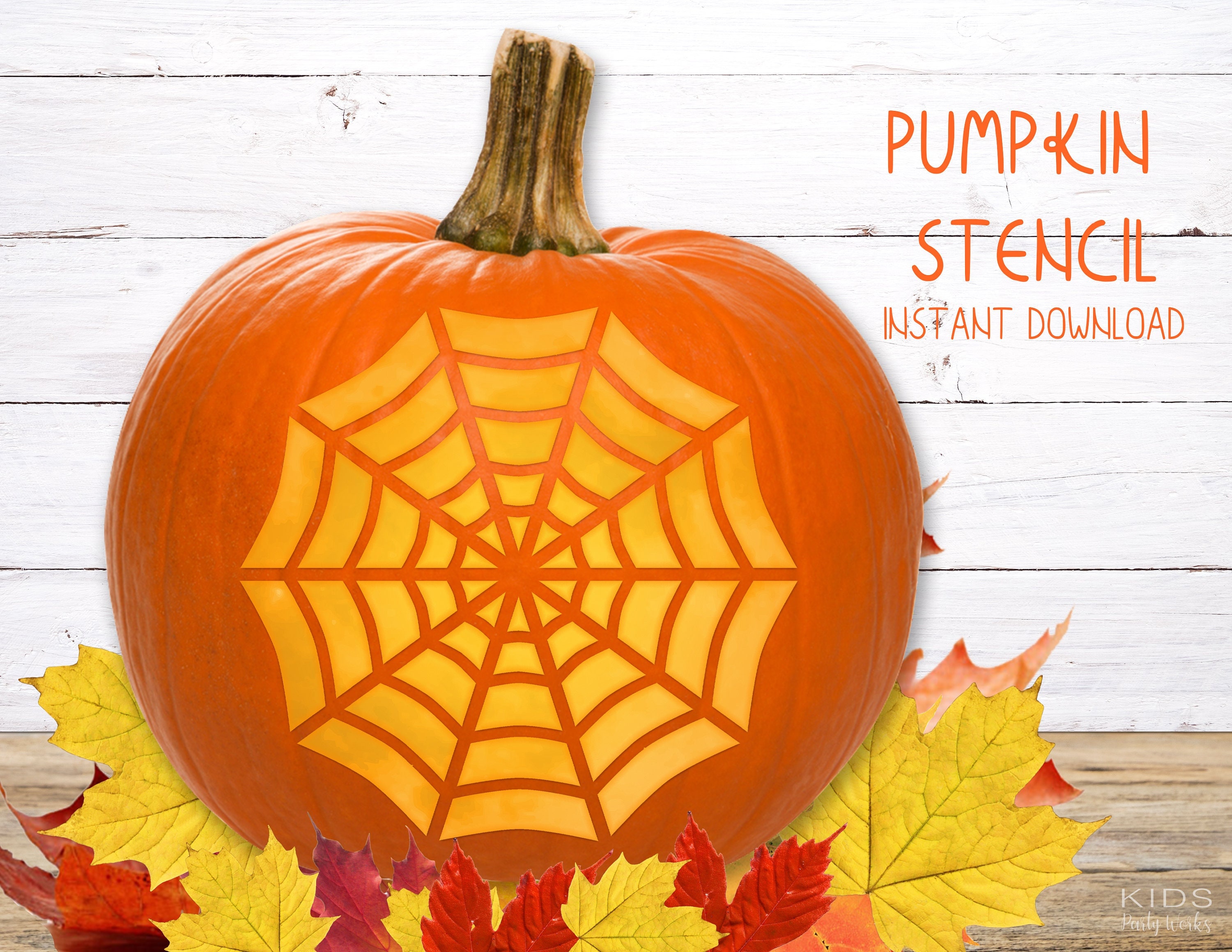 Spiderweb pumpkin stencil printable pumpkin stencil jack o lantern pumpkin carving stencil instant download