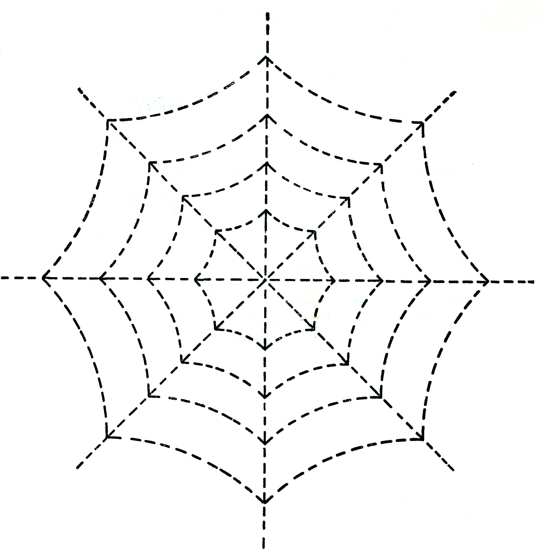 Halloween spider web quilting design pattern