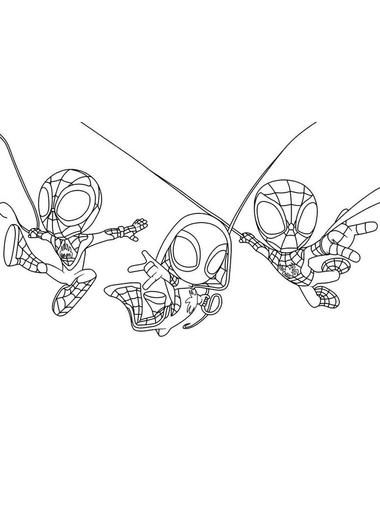 Spidey and his amazing friends coloring pages by coloringpageswk on