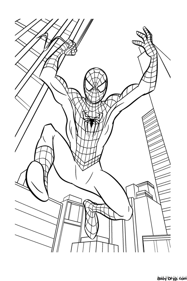 Spider man pictures coloring spider