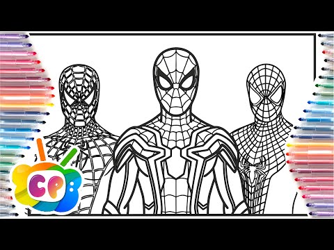 Spider man and iron spider man coloring pages