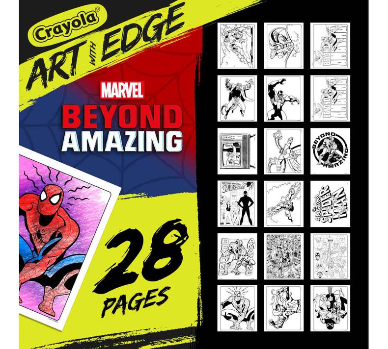 Spiderman art with edge adult coloring book