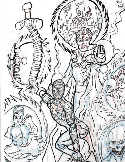 Spiderman no way home inking by bb
