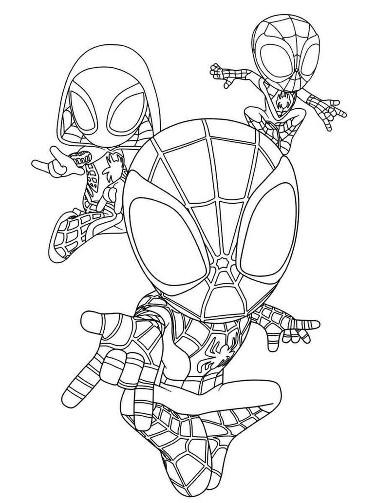 Spidey and his amazing friends coloring pages by coloringpageswk on
