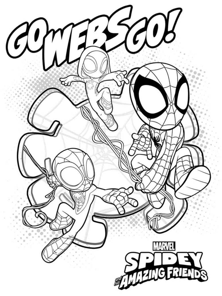 Spidey and his amazing friends coloring pages by coloringpageswk on