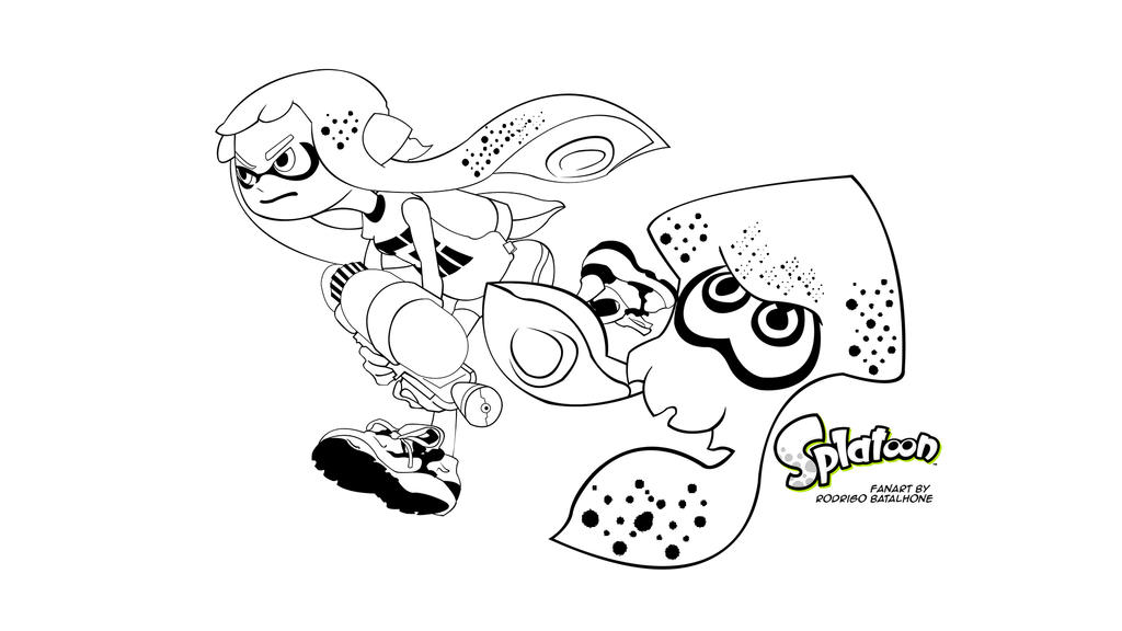Splatoon inkling girl squid by rodrigobatalhone on