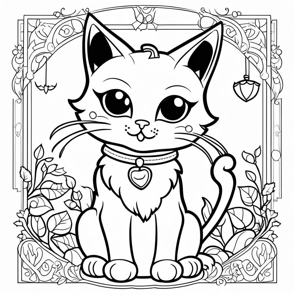 Cat coloring pages professional without mock