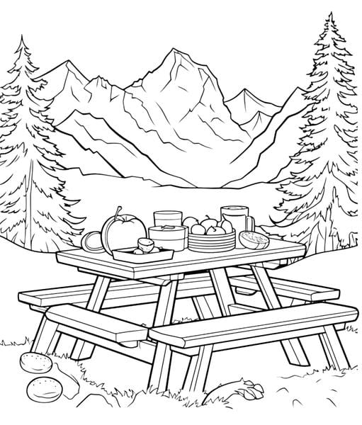 Free printable mountains coloring pages list