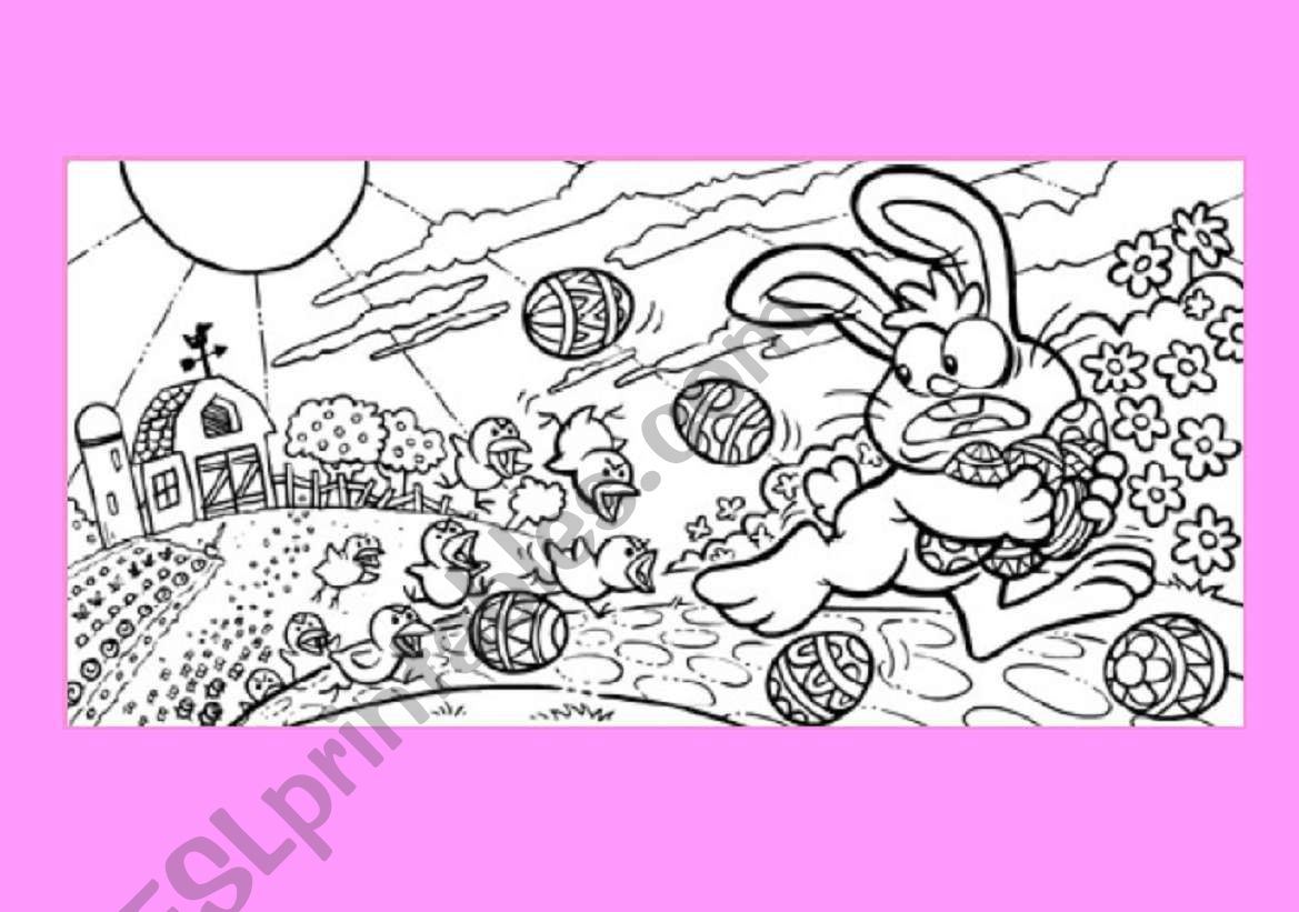 Spot the differences easter theme word bank