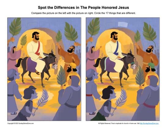 Free printable spot the differences bible activities sunday school zone